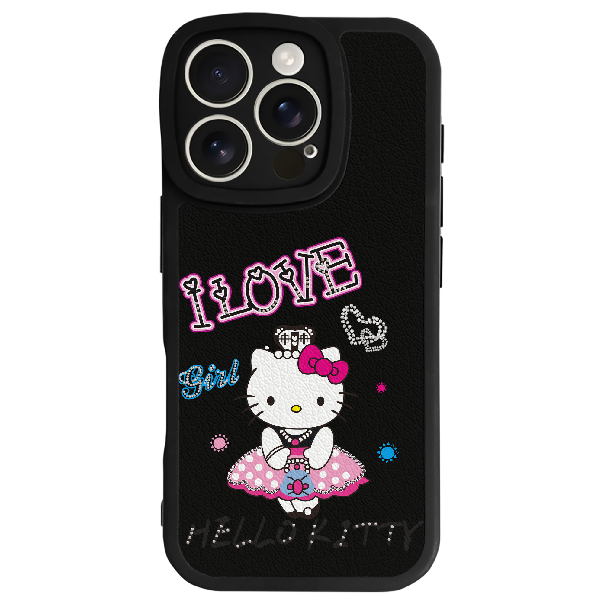 （画像用） Hello Kitty ハローキティ 【iPhone 16シリーズ対応】シリコンスマホケース（レザー調） 材質：シリコン